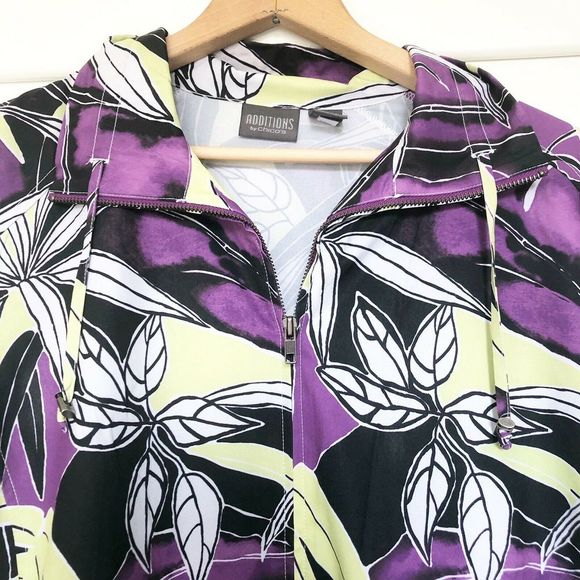 Additions by Chicos Full Zip Jacket Sz 3 XL Purple - Picture 3 of 8